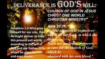 CHURCH OF GOD IN JESUS CHRIST ONE WORLD CHRISTIAN MINISTRY