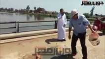 انهيار جزئي بكوبري بحر شبين بالمحلة الكبري