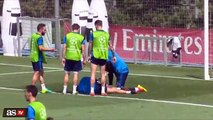BREAKING_ Cristiano Ronaldo quits Madrid training after knock with Casilla 24.05.2016