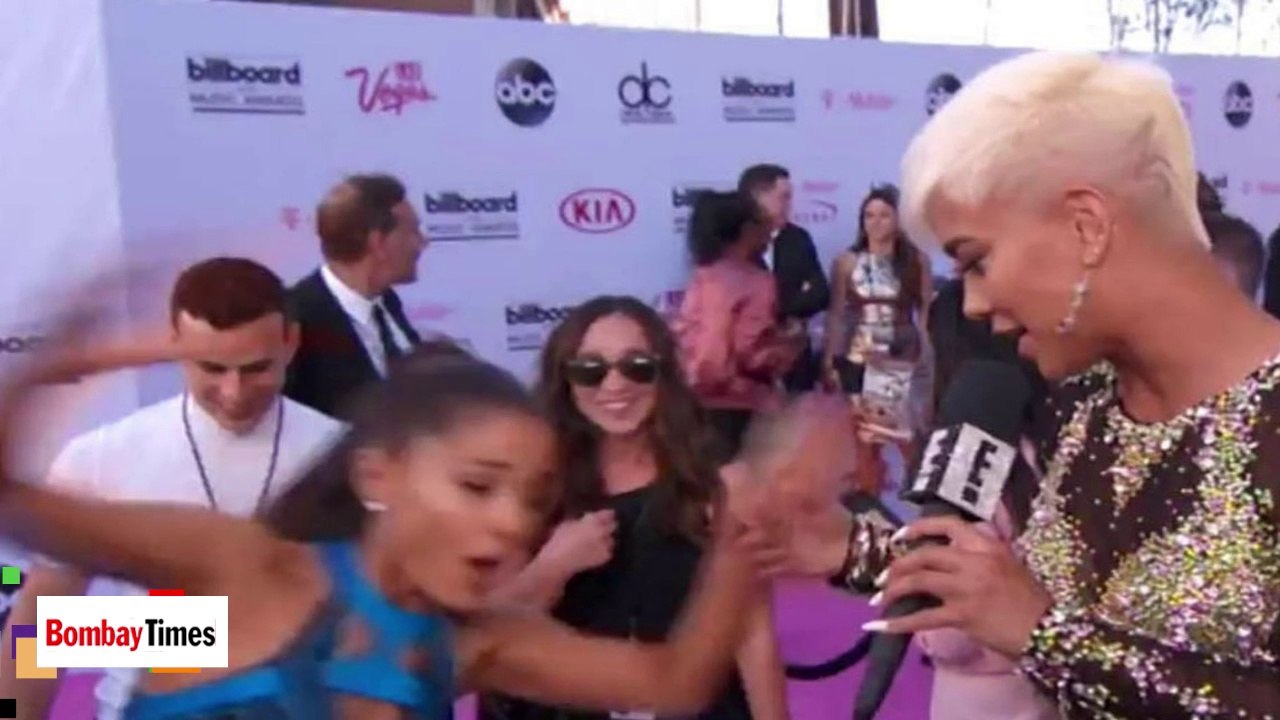 Billboard Music Awards 2016 | Ariana Grande Trips On The Billboard Music Awards Red Carpet