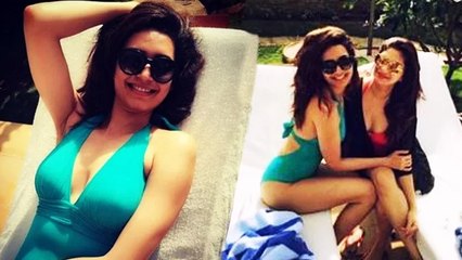Karishma Tanna Looks HOT In A Blue BIKINI