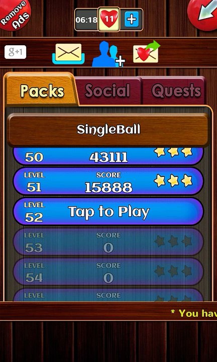Unblock ball level 52