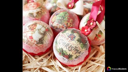 50+ идей декупажа елочных шаров своими руками