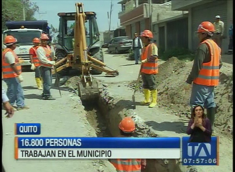 El Municipio de Quito tiene 16.800 empleados
