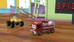 Camion pompier, bulldozer, voiture de course & Lucas le Petit Camion   Dessin animé pour les enfants