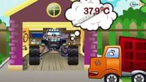 Cars Cartoons. Garbage Truck, Monster Truck and Racing Cars. A surprise party. Funny Cars for kids