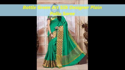 Plain Pallu Saree by nikvik.com