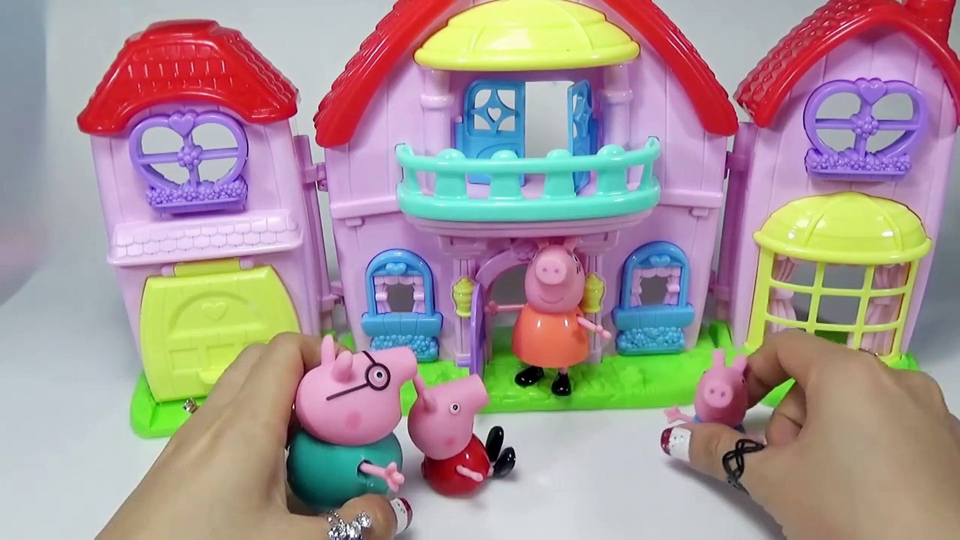 NEW Play Doh Magic Peppa Pig with Pig George Villa PlayDough Playset Pepa Pig Learn English Episodes