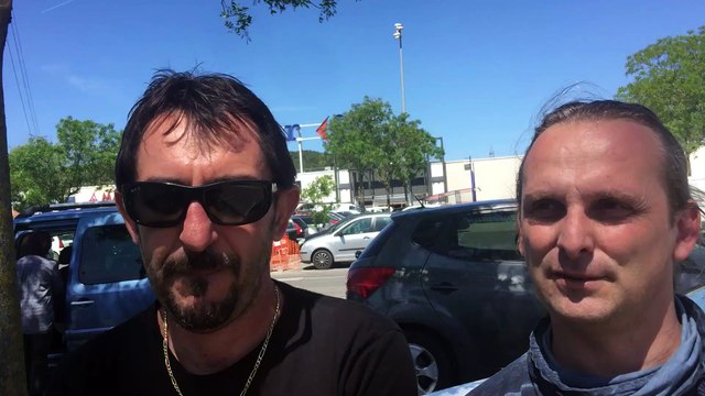 Hervé et Christophe (Syndicat Interco) - Caravane orange Cfdt du Var - Draguignan le 24 mai 2016