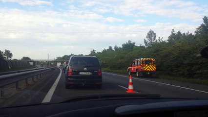 Gros bouchons sur la RN10 à Montlieu