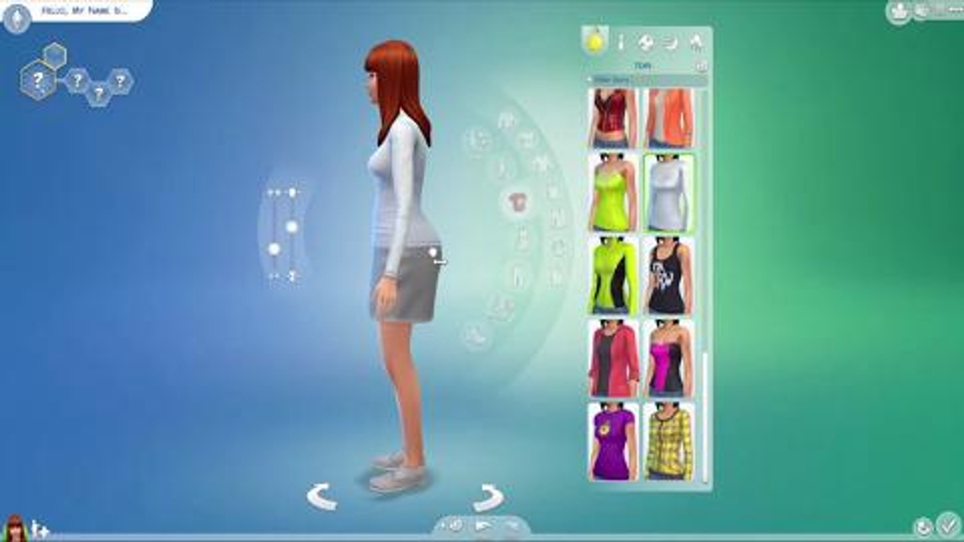 ⁣The Sims 4 character creator preview