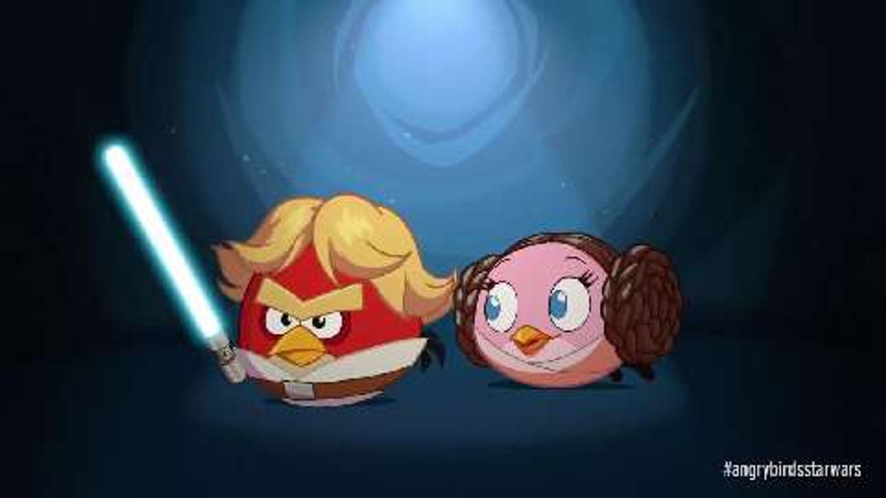 Luke und Leia in Angry Birds Star Wars
