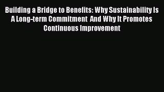 Read Building a Bridge to Benefits: Why Sustainability Is A Long-term Commitment  And Why It