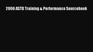 Read 2006 ASTD Training & Performance Sourcebook Ebook Free
