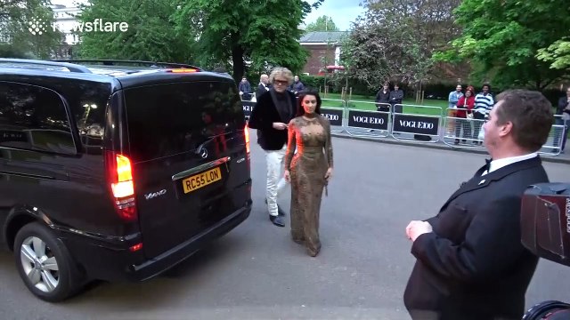 Kim Kardashian and Kanye West at Vogue 100 Gala Dinner