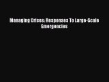 Read Managing Crises: Responses To Large-Scale Emergencies Ebook Free