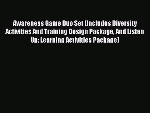 Read Awareness Game Duo Set (Includes Diversity Activities And Training Design Package And