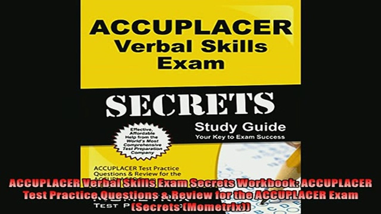 READ book  ACCUPLACER Verbal Skills Exam Secrets Workbook ACCUPLACER Test Practice Questions   BOOK ONLINE