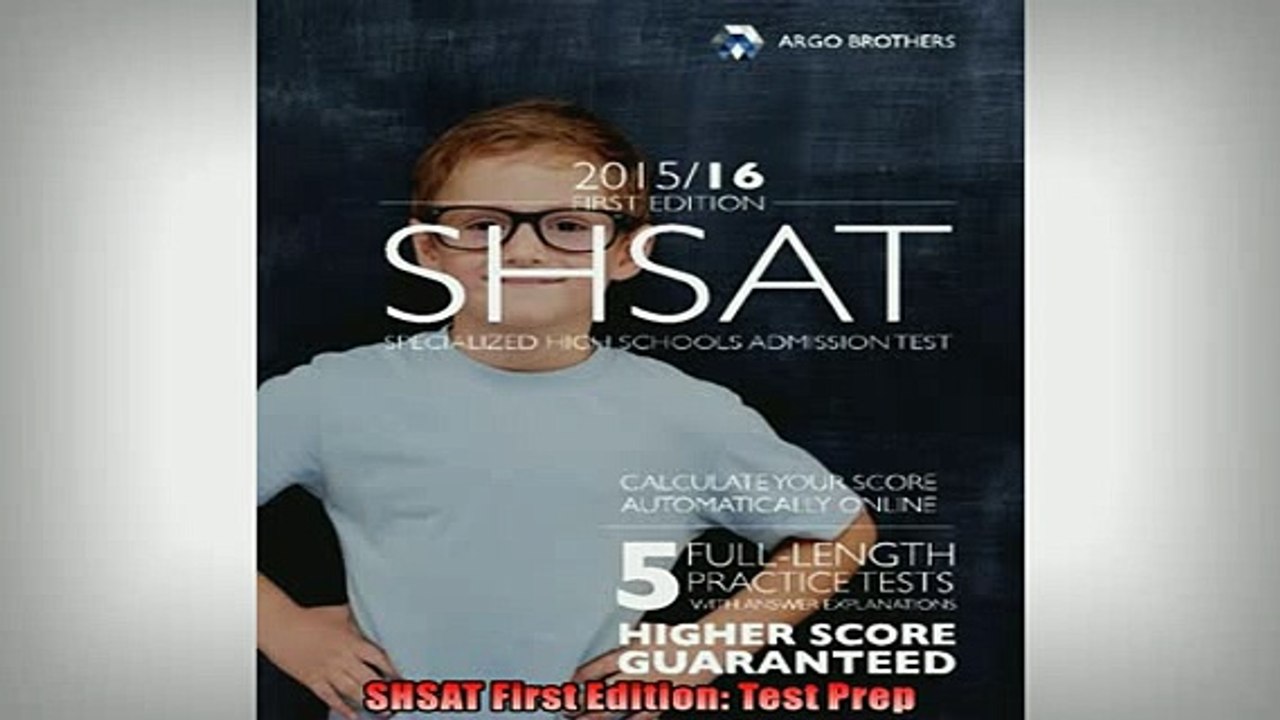 READ book  SHSAT First Edition Test Prep READ ONLINE