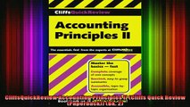 READ book  CliffsQuickReview Accounting Principles II Cliffs Quick Review Paperback Bk 2  DOWNLOAD ONLINE