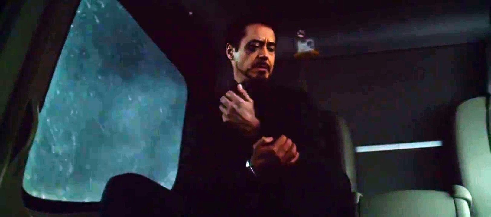 Captain America Civil War (2016) Tony Stark Helicopter+IronMan scene