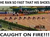 Usain Bolt Ran So Fast that his Shoes Caught on Fire