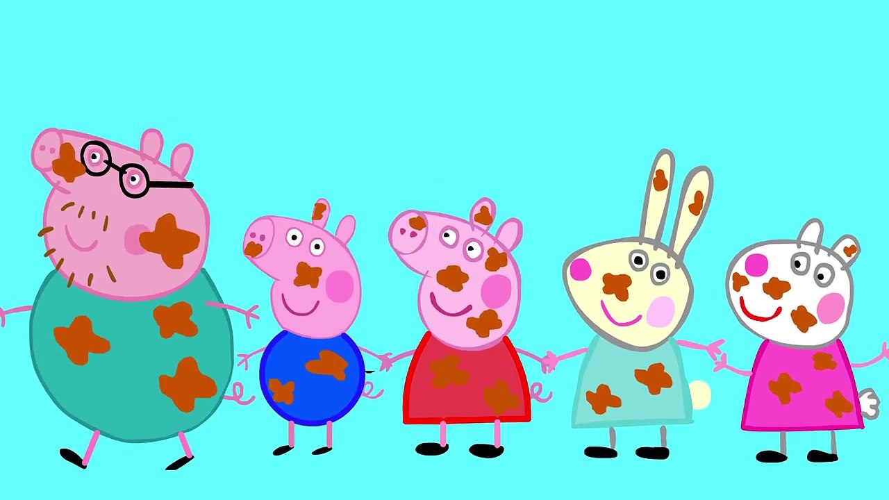 Peppa pig muddy puddles  George Crying  Finger Family new episode 2016