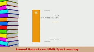 Read  Annual Reports on NMR Spectroscopy Ebook Free