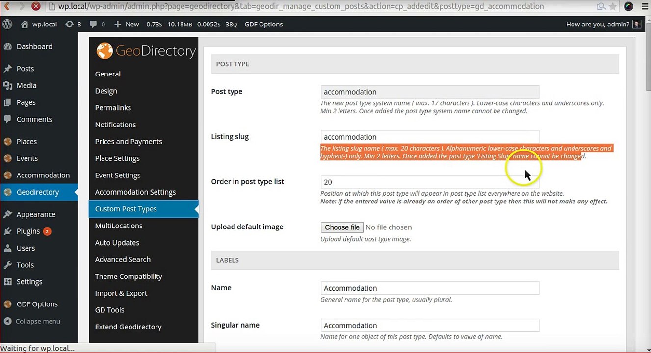 GeoDirectory - Custom Post Types - Walk Through