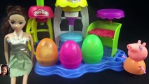 Peppa pig español Play doh Kinder surprise eggs Disney Frozen Elsa Barbie doll | ACE KID