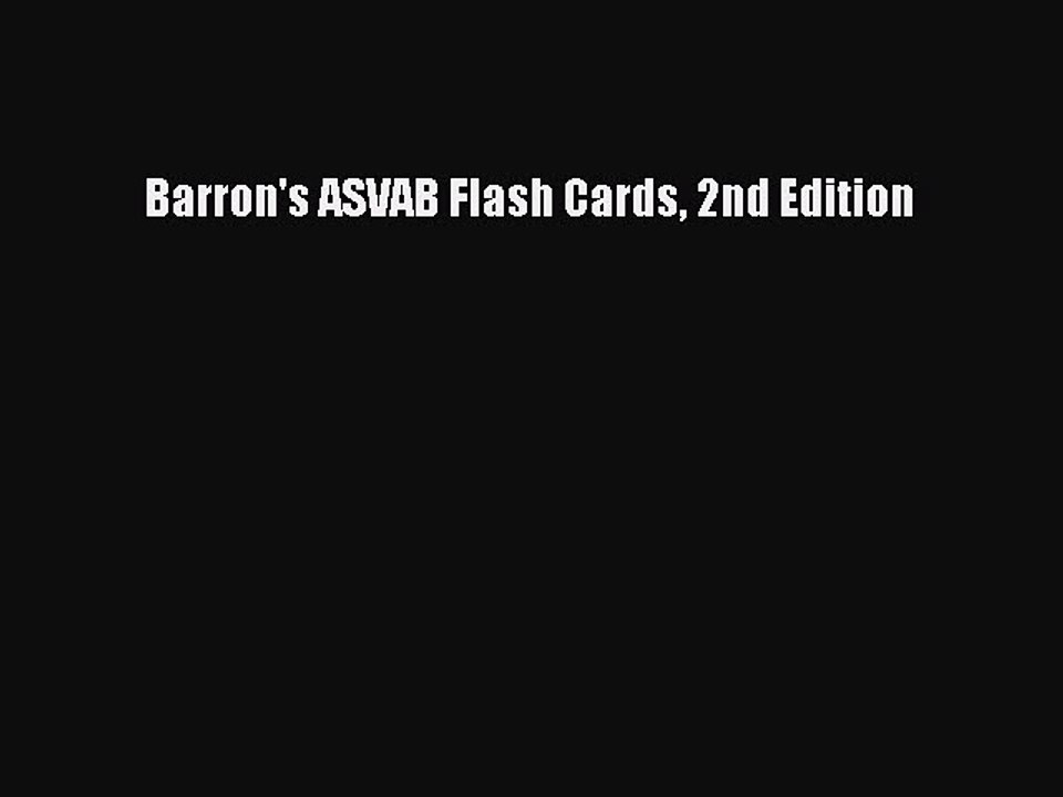 Download Barron's ASVAB Flash Cards 2nd Edition  EBook