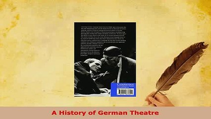 Download  A History of German Theatre Read Online