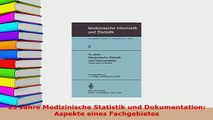 Download  15 Jahre Medizinische Statistik und Dokumentation Aspekte eines Fachgebietes Ebook Free