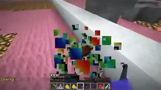 PopularMMOS MINECRAFT PAT AND JEN baby girls room HUNGER games - Lucky block mod