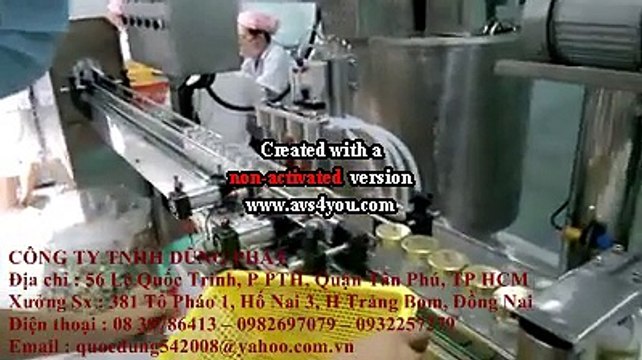 Máy chiết rót đóng nắp tự động nước yến sào hủ thủy tinh