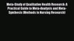 [PDF] Meta-Study of Qualitative Health Research: A Practical Guide to Meta-Analysis and Meta-Synthesis