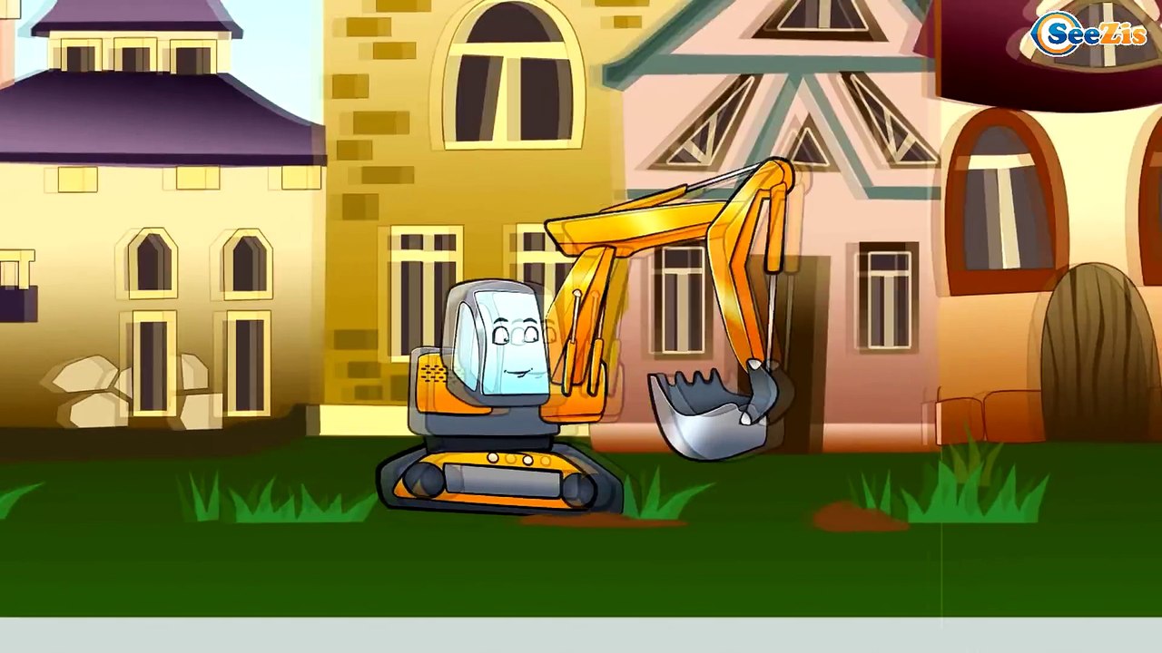 Carritos Para Niños. Excavadora, Camión, Tractor. Caricaturas de carros. Tiki Taki Camiones