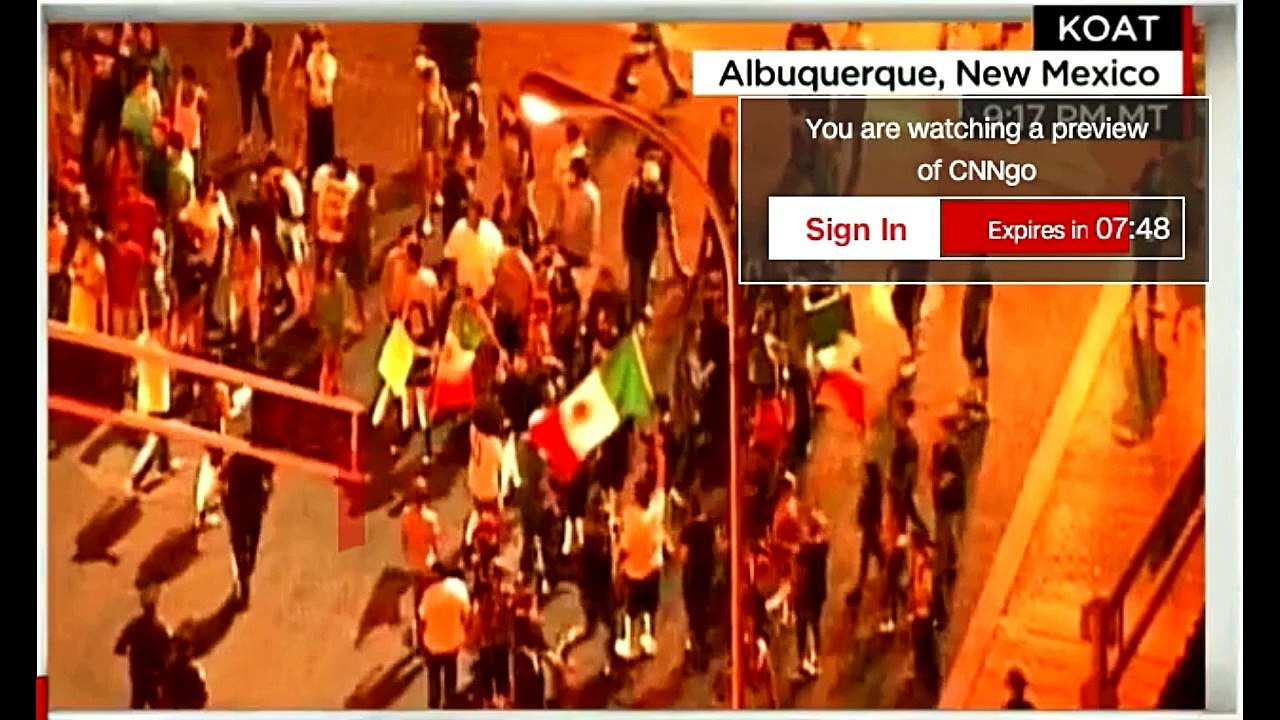LIVE Footage Donald Trump protesters Trump rally in Albuquerque, NM.