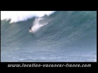 Surf sur la vague geante de Belharra, tow'in surf,  big wave