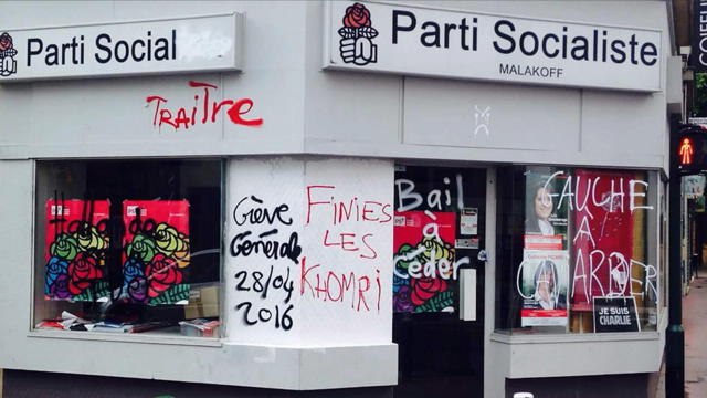 Contestation de la loi travail: plusieurs permanences du PS dégradées - Le 25/05/2016 à 08h01