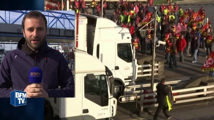 Blocage du pont de Normandie