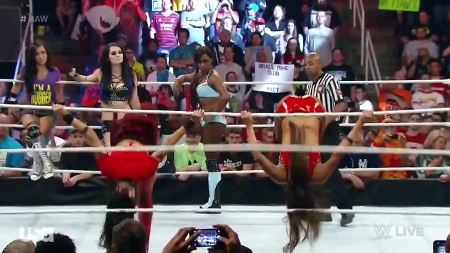 WWE RAW Paige, AJ Lee & Naomi vs. Natalya & The Bella Twins