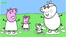 Peppa Pig Family Rainy Day Nursery Rhymes Coloring Pages For Kids