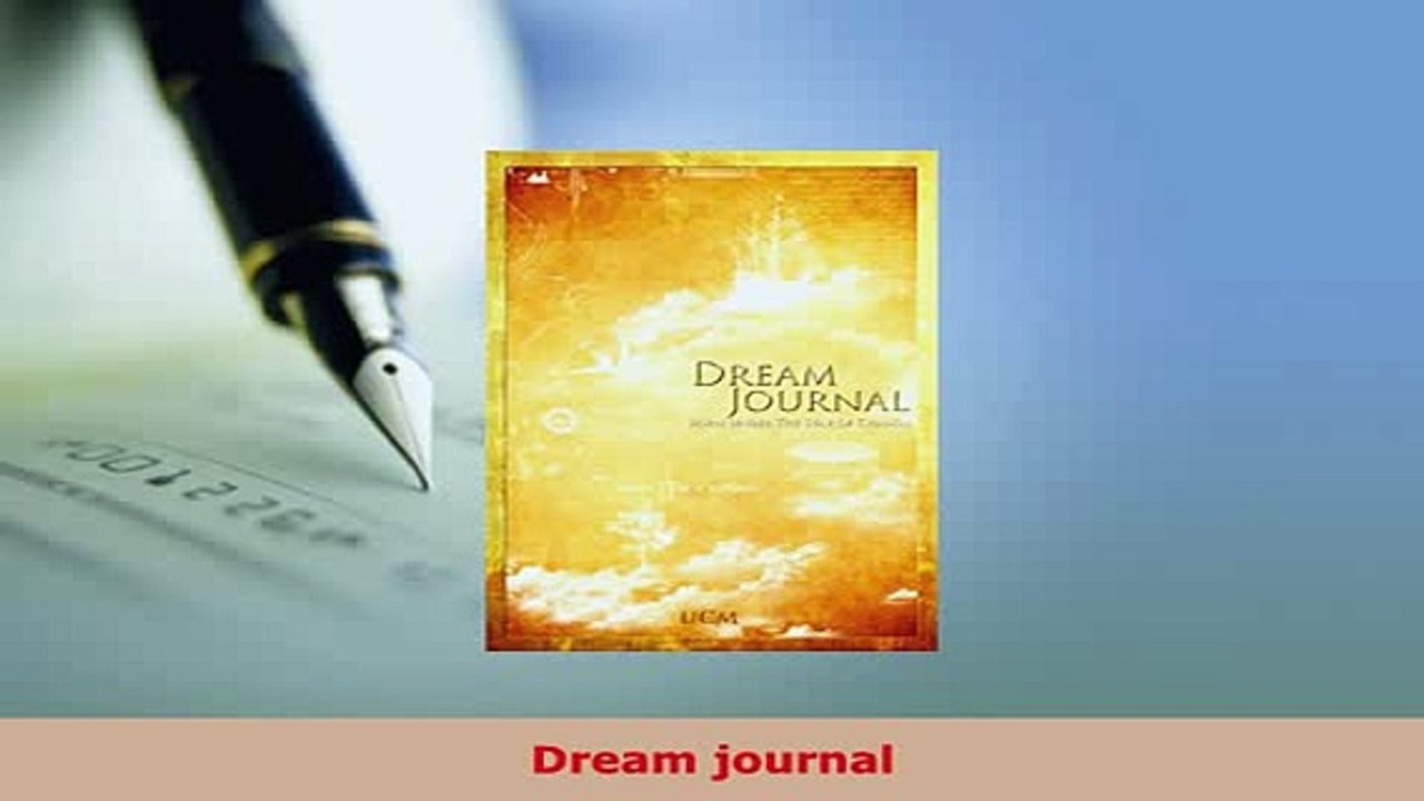 PDF  Dream journal Free Books