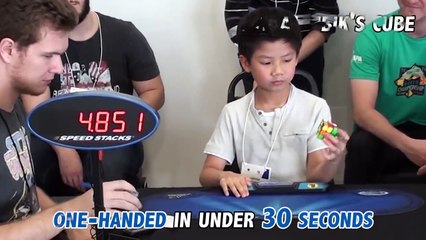 Kid can solve a Rubik's cube in 30 sec