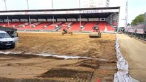 Réfection de la pelouse du stade Francis-Le Blé au 25 mai