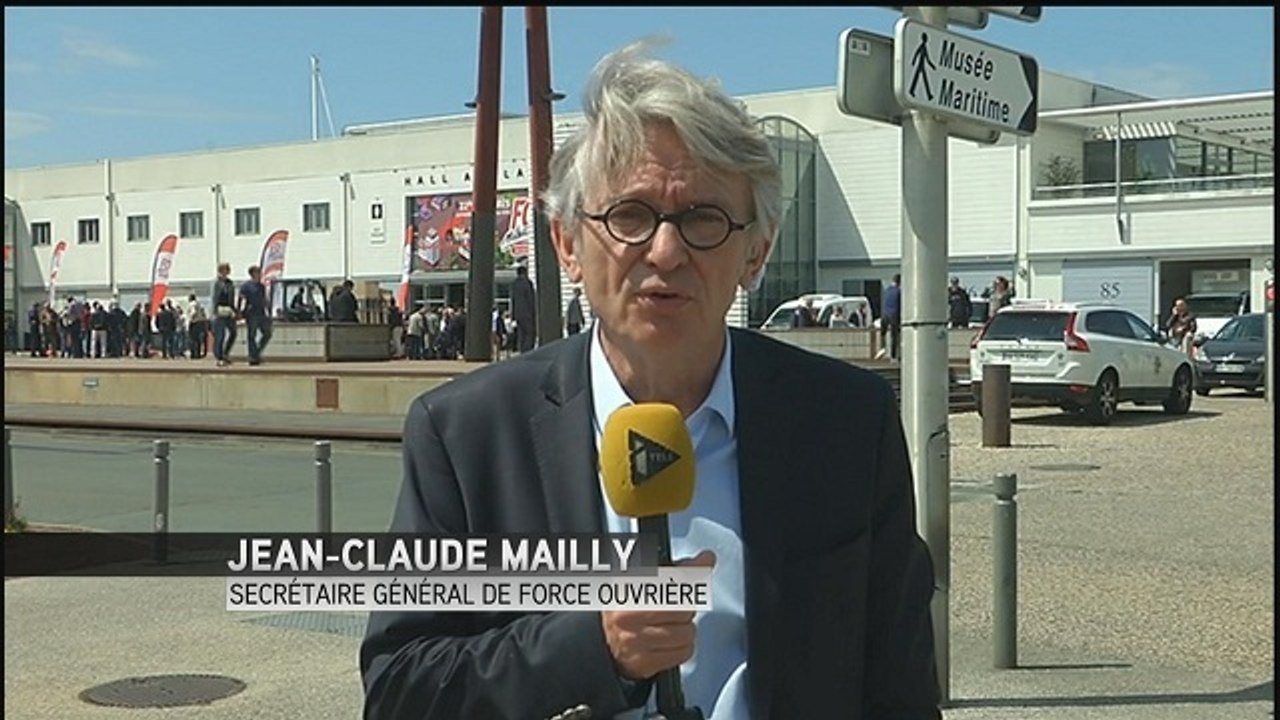 Jean-Claude Mailly (FO) : "Force Ouvrière soutient les blocages" - Le 25/05/2016 à 13h13
