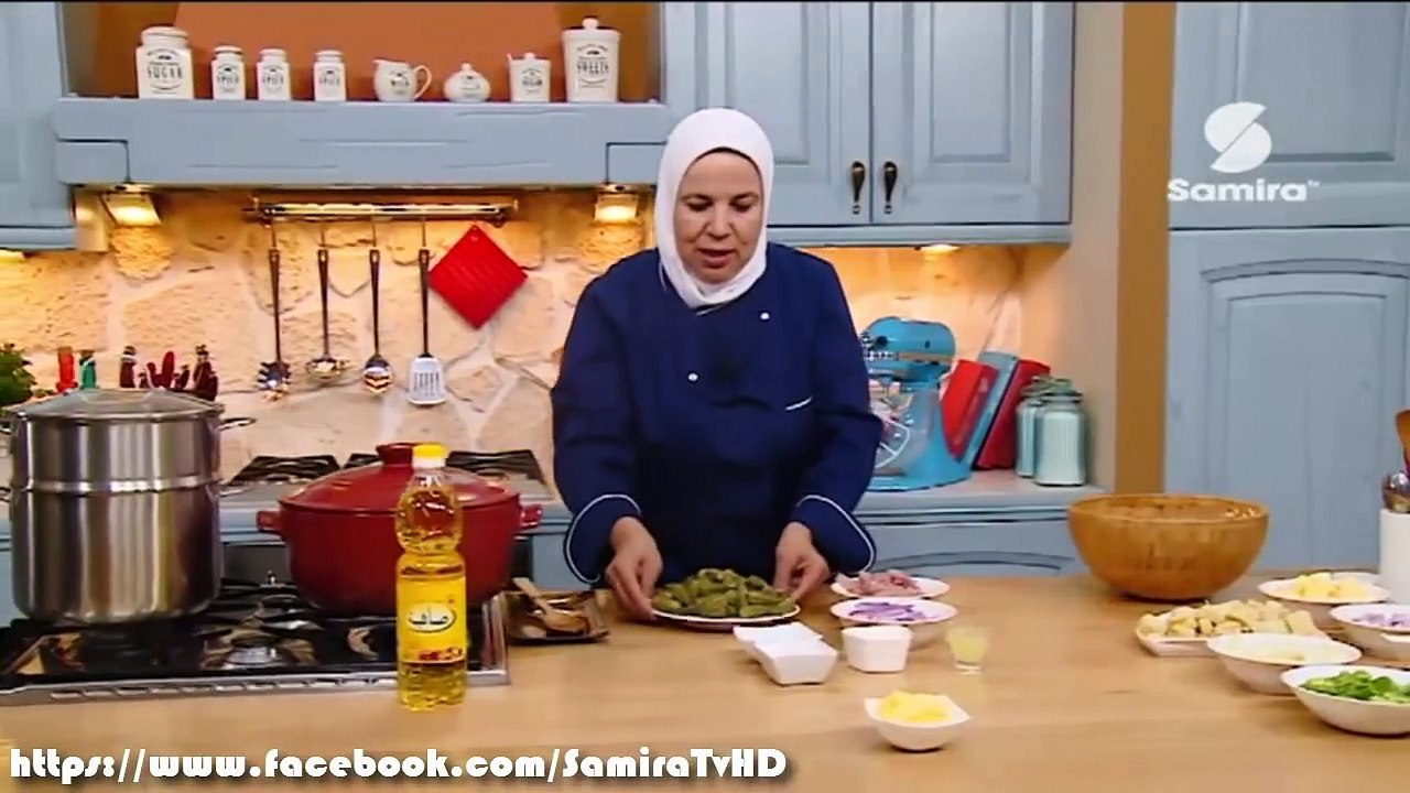 مشرملة القناوية + شخشوخة الظفر بمرق أبيض + سلطة مشكلة بالخضار + عصير الليمون الهندي بالموز Samira Tv