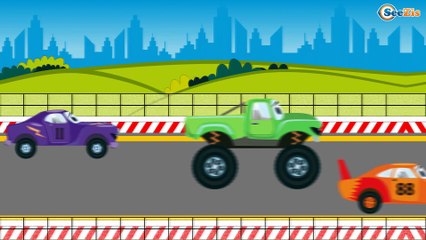 Car Cartoons. Racing Cars with Monster Truck. Tow Truck in the mountains. Season 2. Episode 25