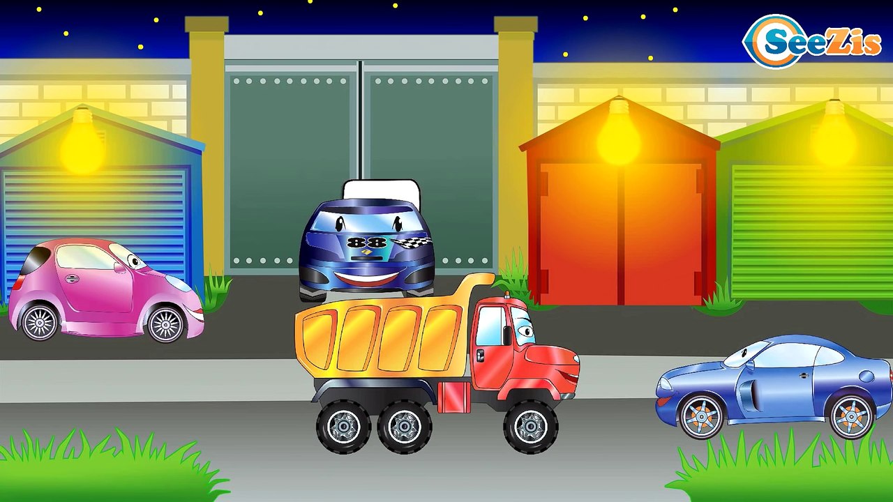 Cars Cartoons for children. Garbage Truck and Truck. Scary morass on the track. Funny Cars for kids